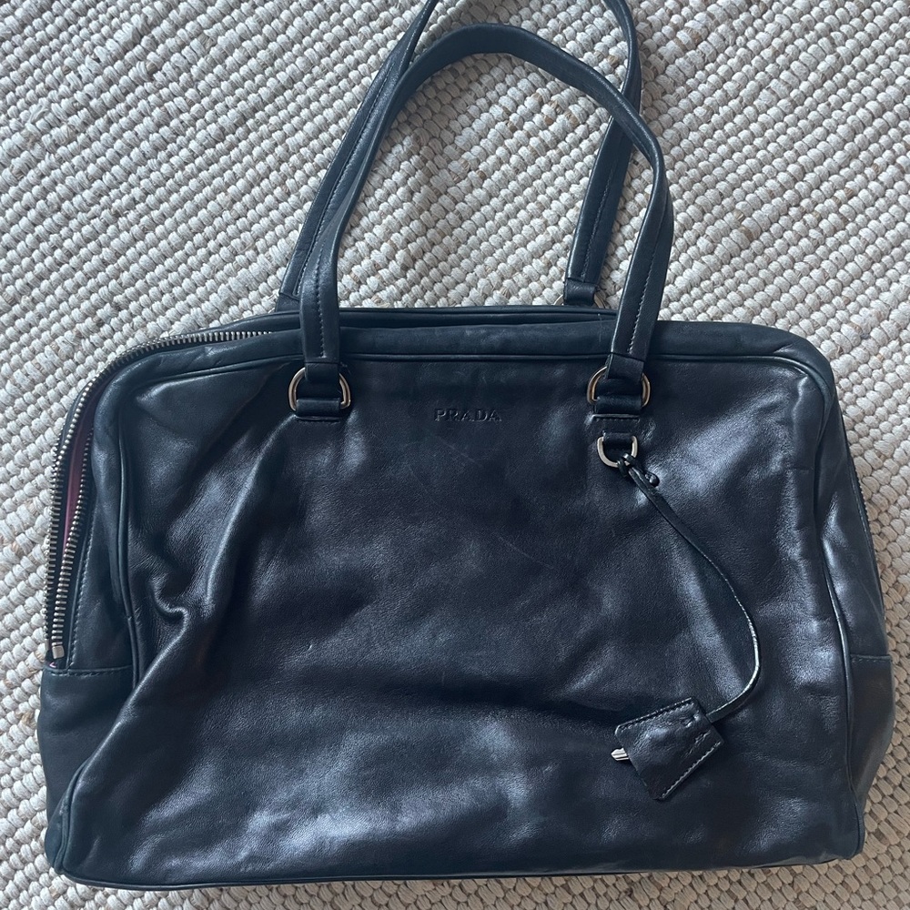 PRADA Bag- Genuine Leather Black Prada Bag